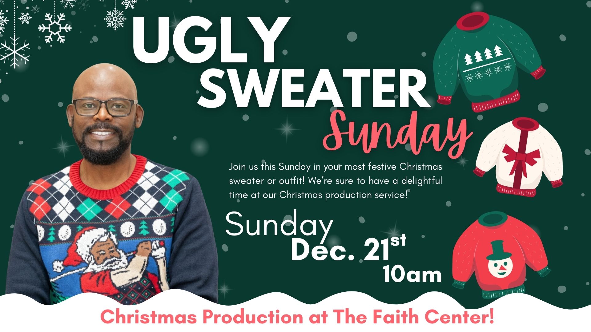 Ugly Sweater Sunday: Dec 21st 2025 at 10AM EST