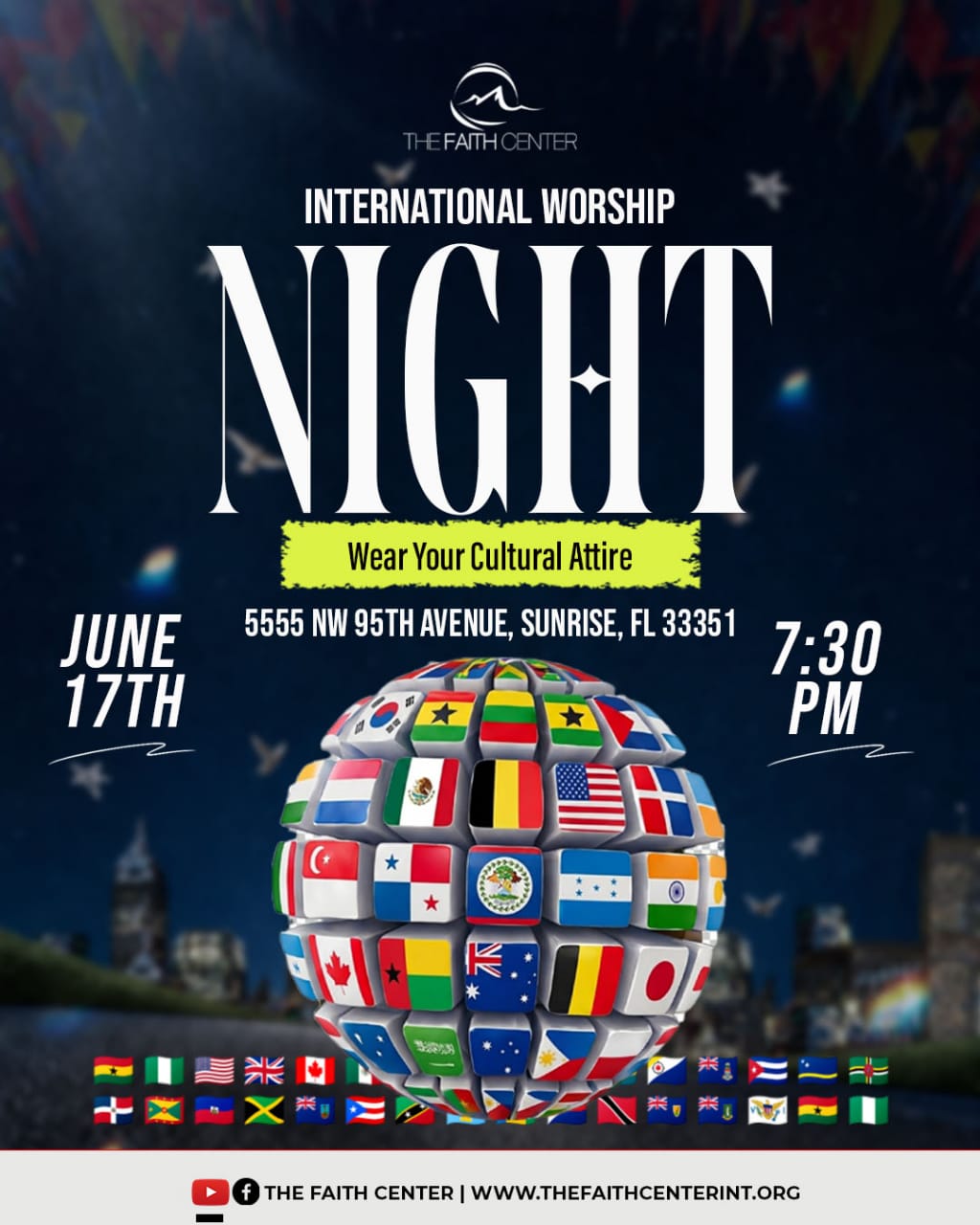 International Worship Night: June 17th at 7:30PM EST