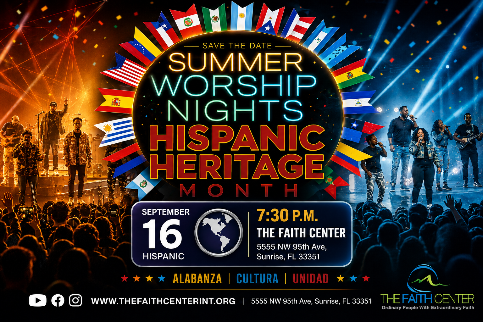 Hispanic Worship Night: Wendesday September 16th 2026 at 7:30PM